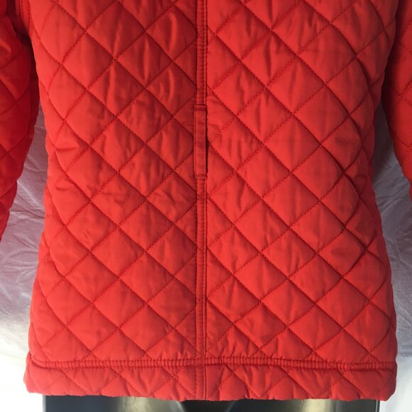Tommy Hilfiger Jacket Girls 10 /12 Orange Quilted Coat LIght Winter or Spring - Picture 12 of 16